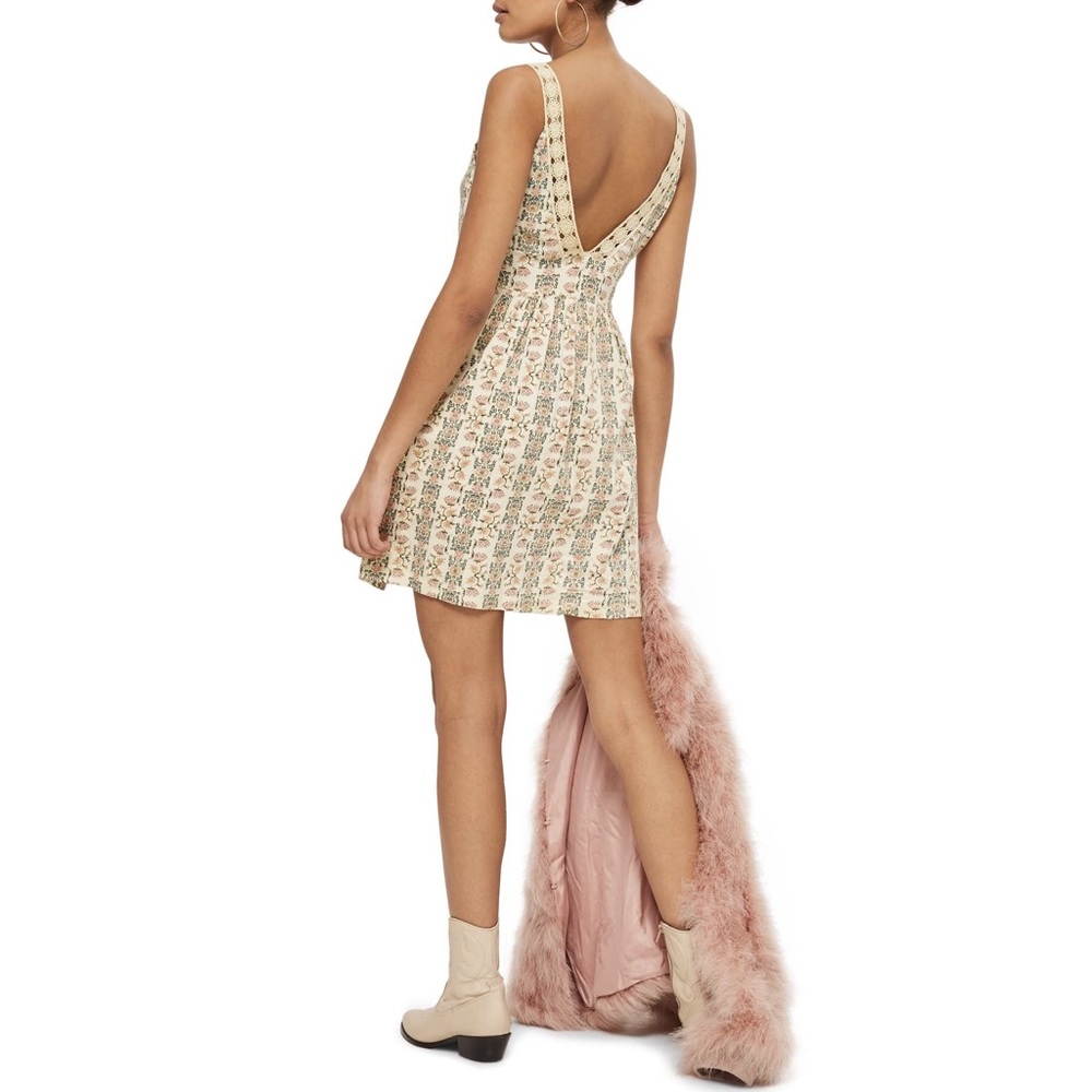 Topshop Sundre Crochet Trim Dress